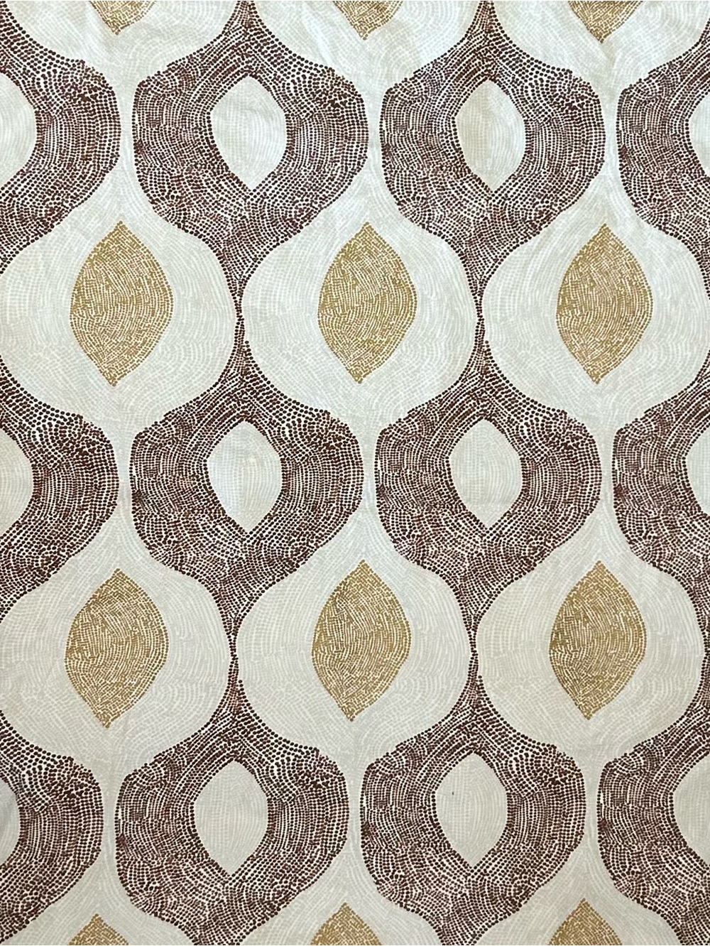 THRESHOLD 100% cotton print shower curtain (neutral) NEW